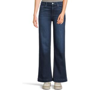 Paige Women's 26 Praline Leenah Wide Leg Jeans Denim High Rise Vintage K29-14